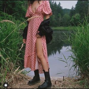 NEW Keeley Dress For Love and Lemons Polka Dot Ruffle